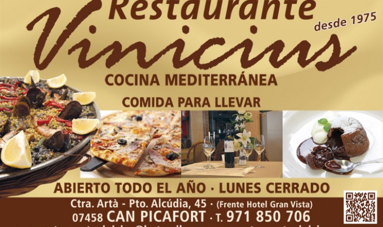 RESTAURANTE VINICIUS -COCINA MEDITERRANEA (RESTAURANTE, PIZZERIA, CAFETERIA, COCTELERIA, BAR)